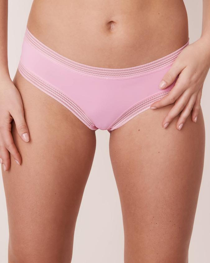 la Vie en Rose Women’s Hot pink Microfiber and Elastic Trim Cheeky Panty