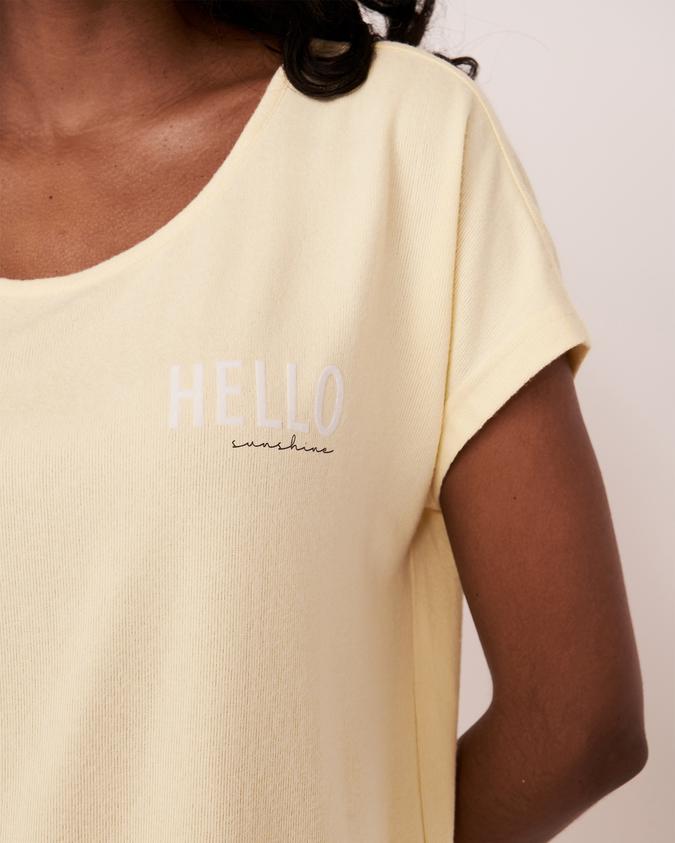 la Vie en Rose Women’s Yellow Recycled Fibers T-shirt