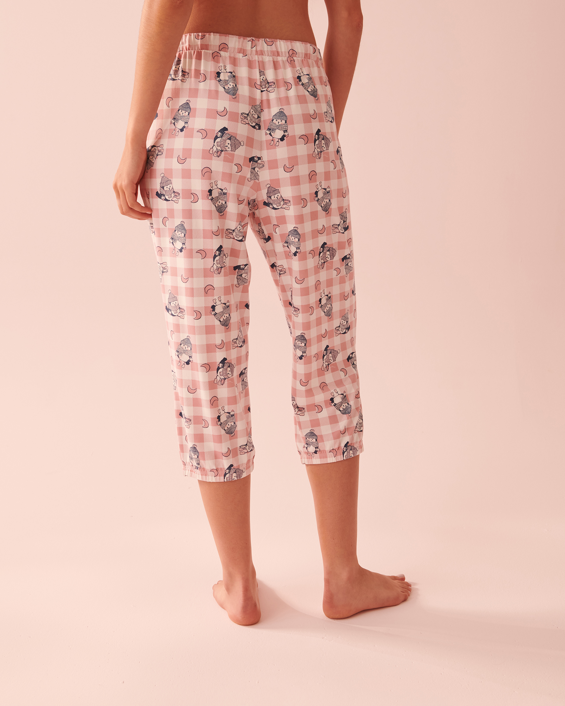 la Vie en Rose Women’s PLAID OWL Night Owl Super Soft Capri