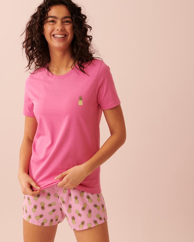 la Vie en Rose Women’s Pinneaple Cotton PJ Set