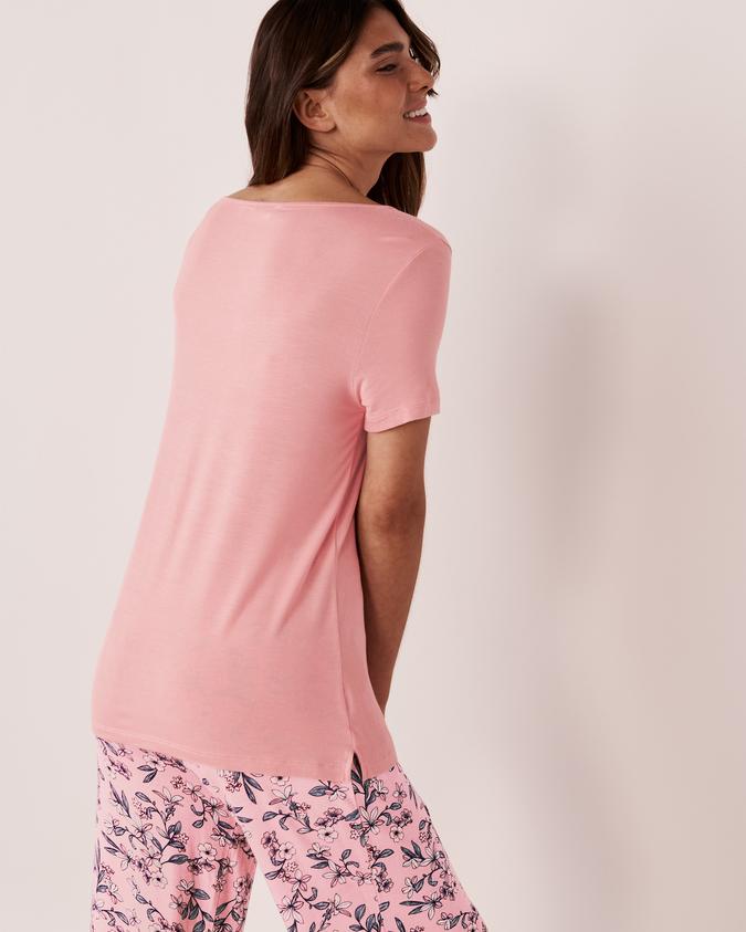 la Vie en Rose Women’s Baby pink Soft Knit T-shirt