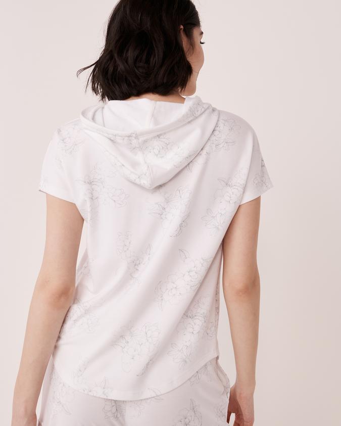 la Vie en Rose Women’s White Hooded T-shirt