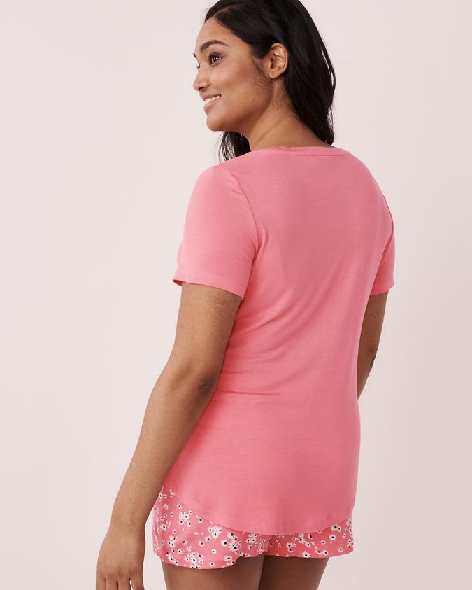 la Vie en Rose Women’s Pink Soft Knit Jersey T-shirt