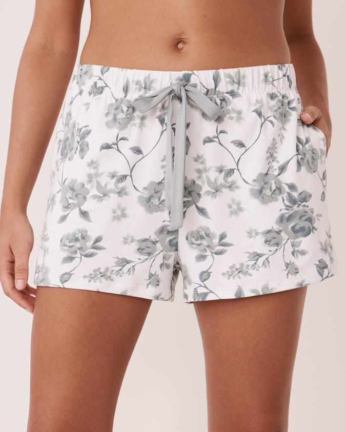 la Vie en Rose Women’s Khaki floral Super Soft Pyjama Shorts