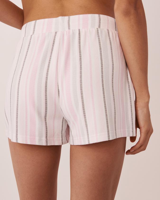 la Vie en Rose Women’s Ballerina pink stripes Recycled Fibers Shorts with Side Pockets