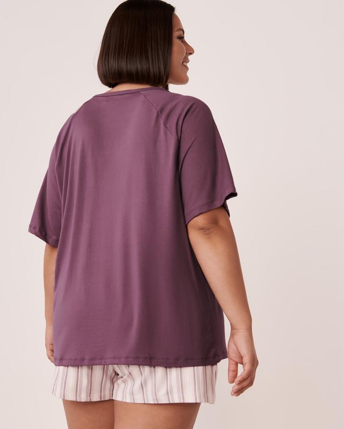 la Vie en Rose Women’s Dark plum Super Soft Raglan Sleeve Shirt