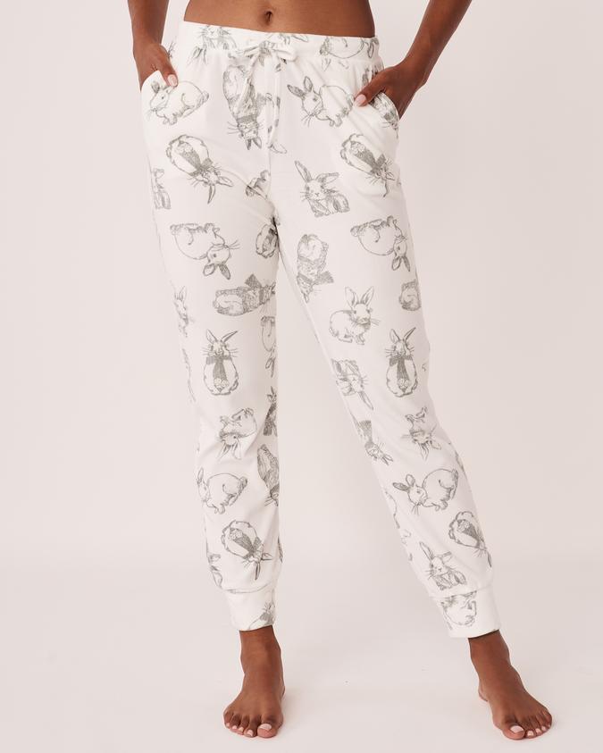 la Vie en Rose Women’s Bunny Luxury Velour Pyjama Pants