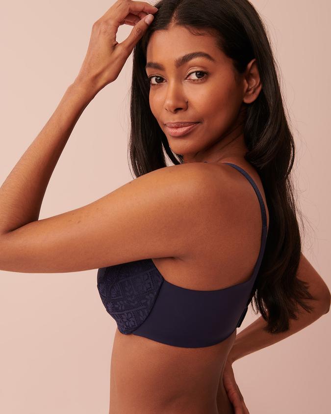 la Vie en Rose Women’s Midnight blue Lightly Lined Sleek Back Bra