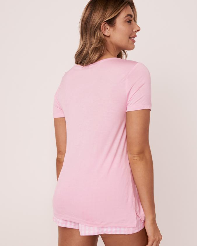 la Vie en Rose Women’s Candy pink Scoop Neck T-shirt