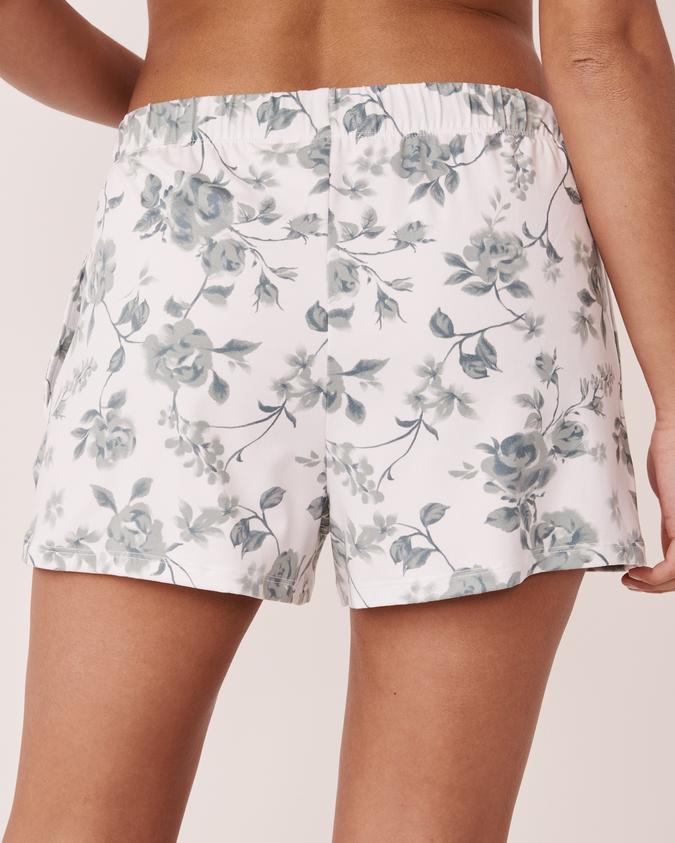 la Vie en Rose Women’s Khaki floral Super Soft Pyjama Shorts