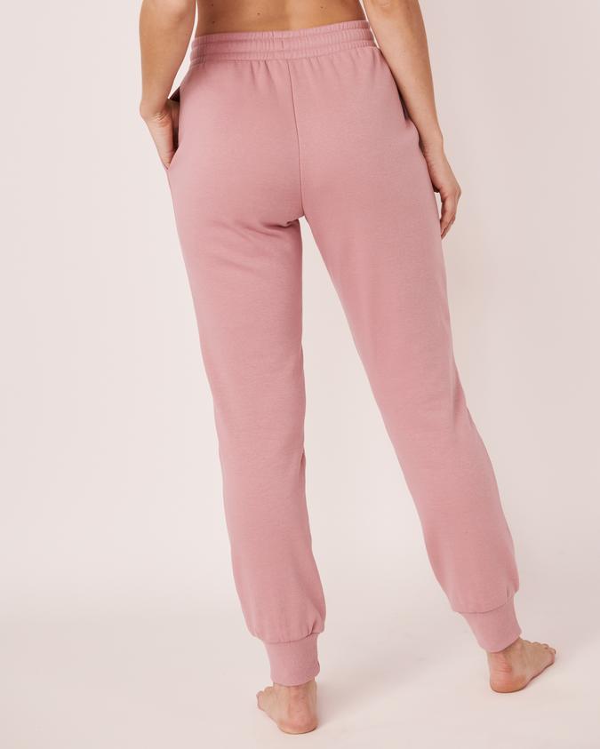 la Vie en Rose Women’s Pink Fleece Jogger Pants