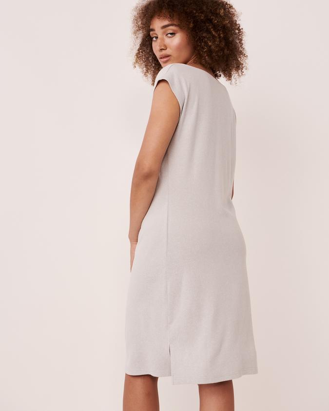 la Vie en Rose Women’s Grey mix Recycled Fibers Cowl Neck Dress
