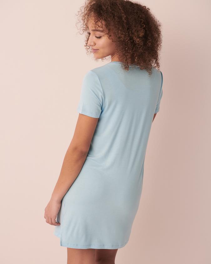 la Vie en Rose Women’s Ocean blue Soft Jersey Short Sleeve Sleepshirt