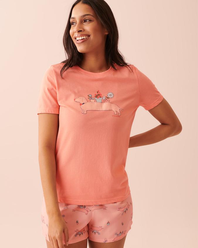 la Vie en Rose Women’s Dogs Cotton PJ Set