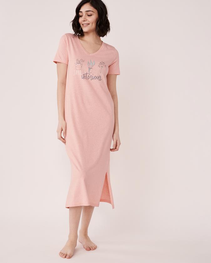 la Vie en Rose Women’s Pink Organic Cotton Maxi Sleepshirt
