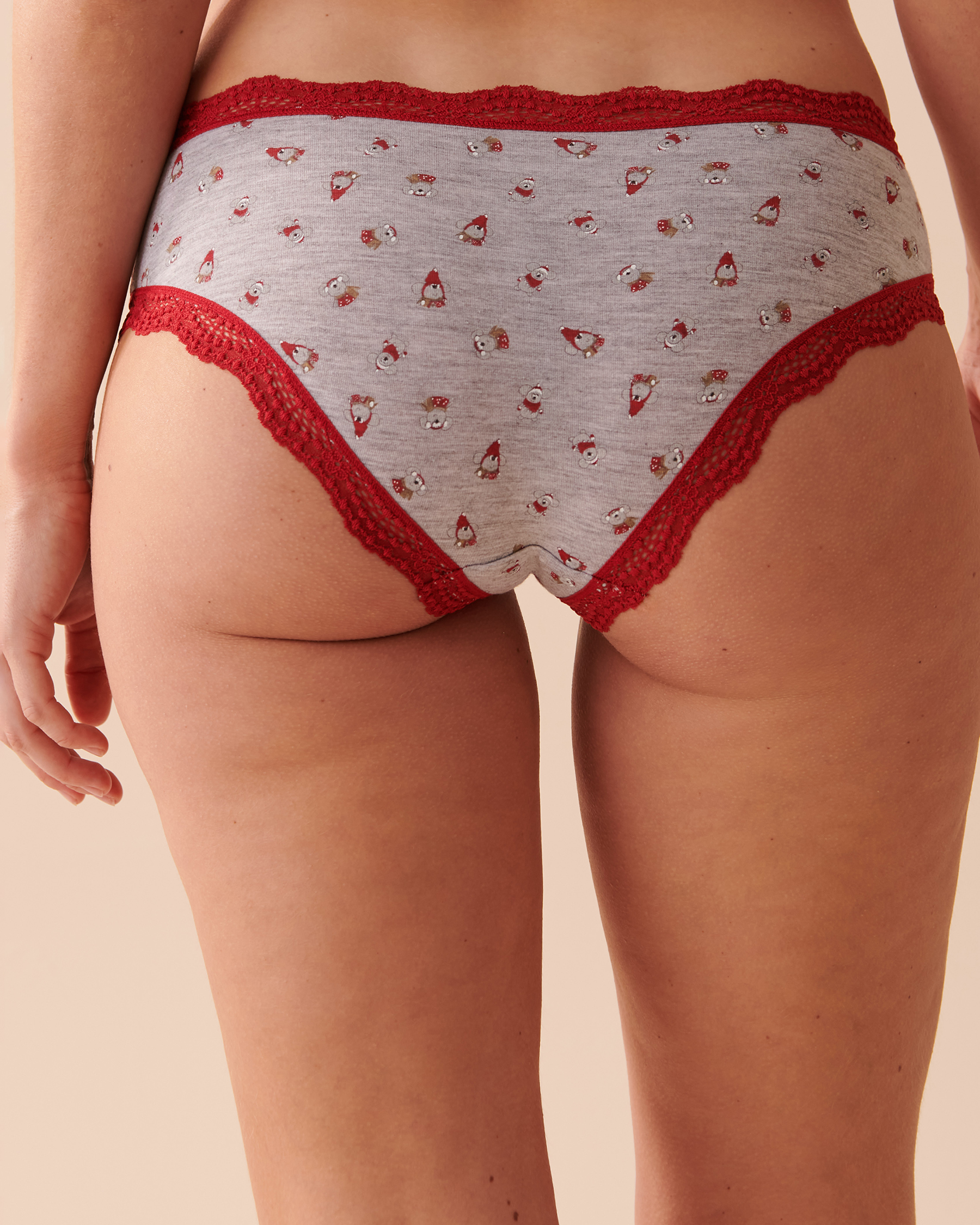 la Vie en Rose Women’s Mouse Family Modal and Lace Trim Hiphugger Panty