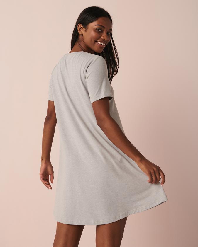 la Vie en Rose Women’s Grey Super Soft Mid Length Sleepshirt
