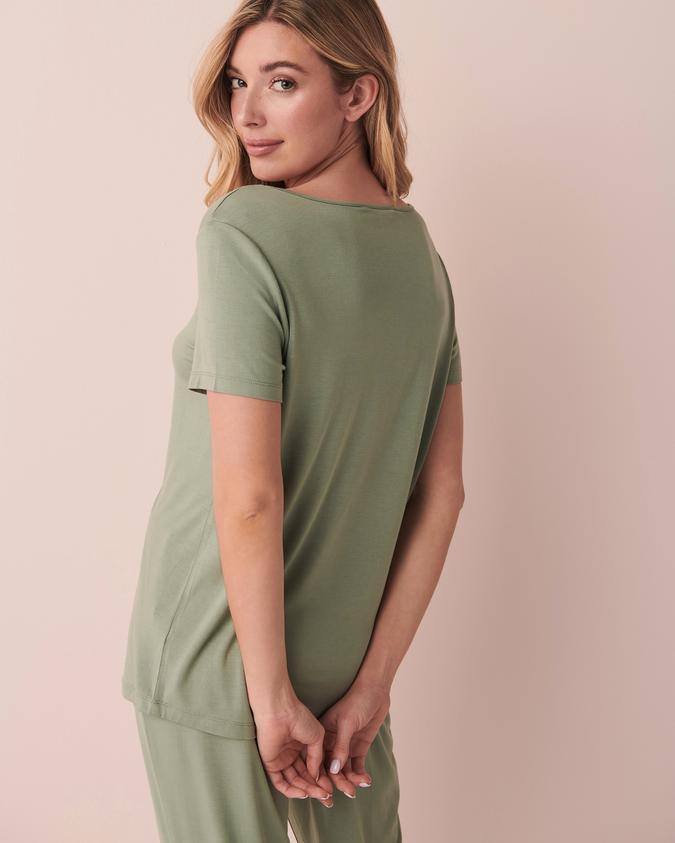 la Vie en Rose Women’s Green Bamboo T-shirt