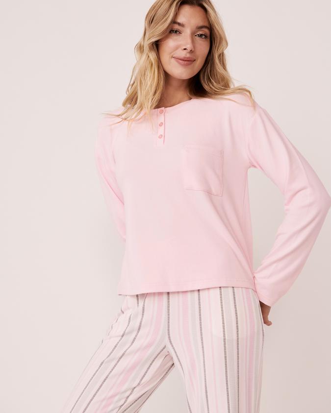 la Vie en Rose Women’s Ballerina pink Recycled Fibers Long Sleeve Shirt with Buttons