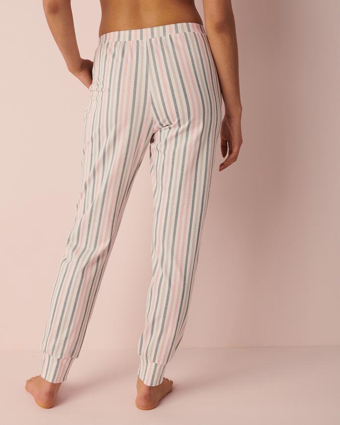 la Vie en Rose Women’s Vertical stripes Cotton Fitted Pants