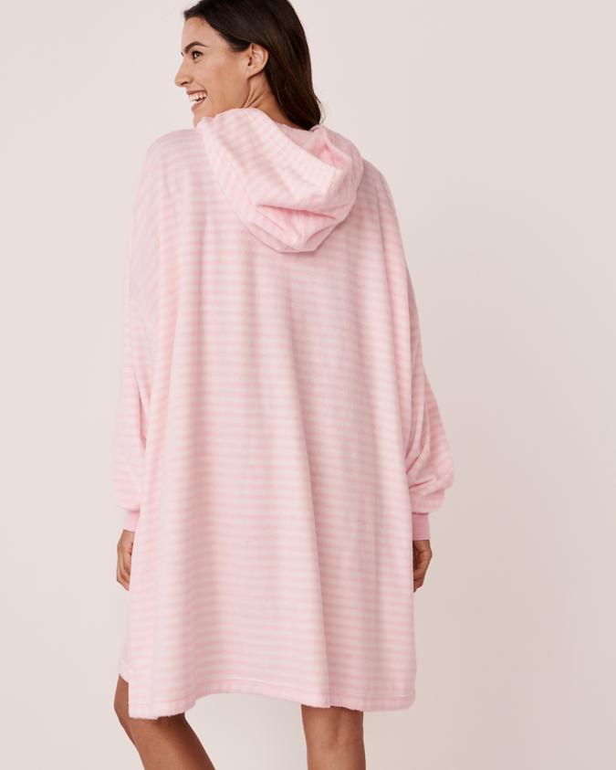 la Vie en Rose Women’s Pink stripes Oversized Hoodie