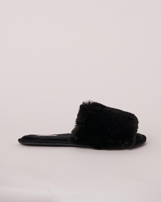 la Vie en Rose Women’s Black Open Slide Slippers