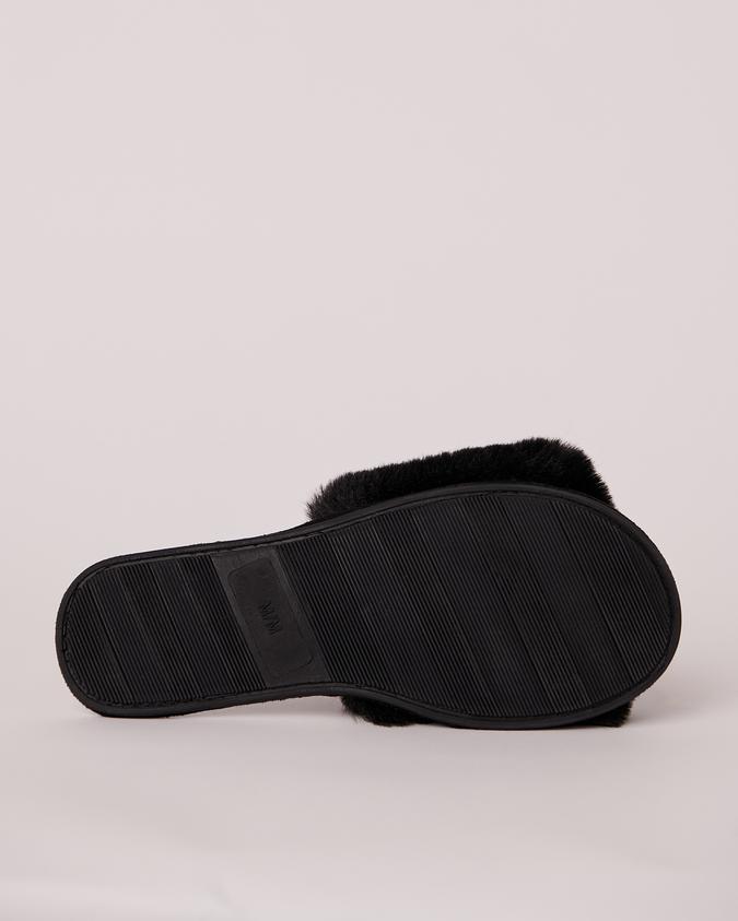 la Vie en Rose Women’s Black Open Slide Slippers