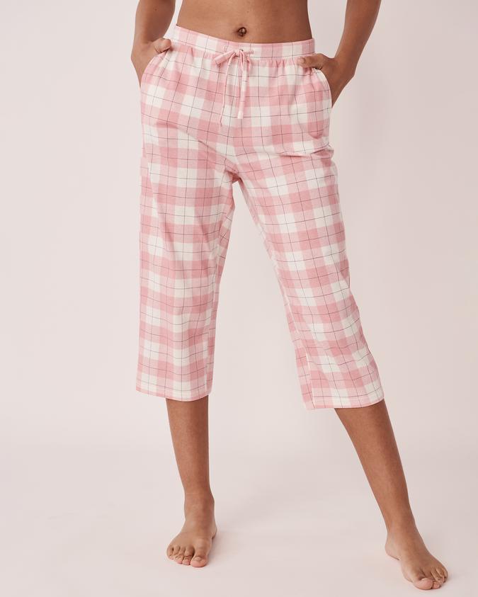 la Vie en Rose Women’s Print Cotton Straight Leg Capri