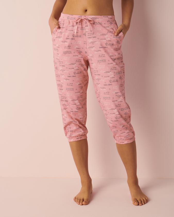 la Vie en Rose Women’s Print Cotton Capri