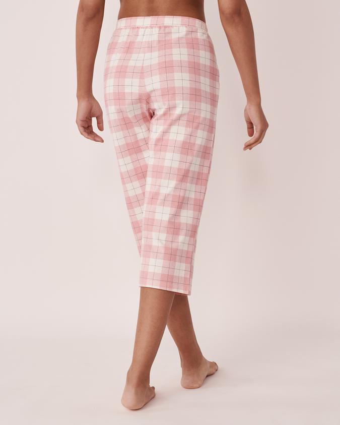 la Vie en Rose Women’s Print Cotton Straight Leg Capri