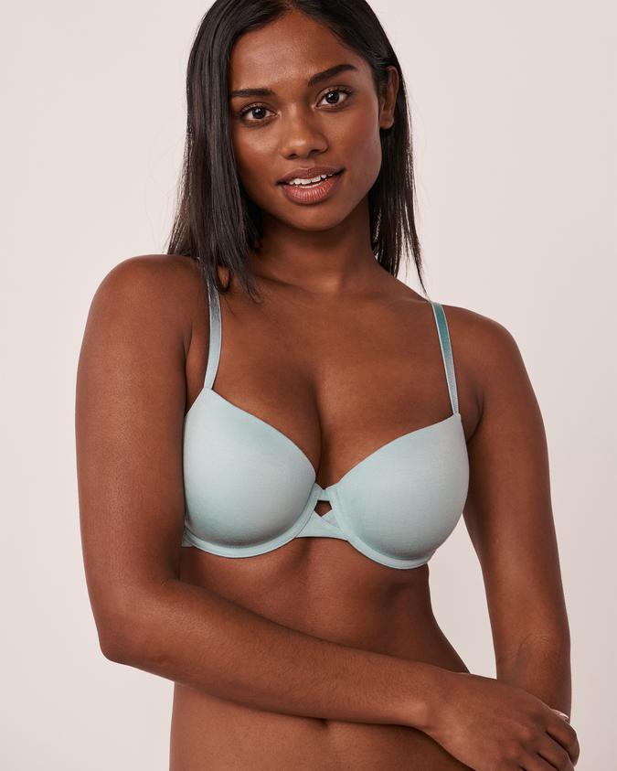 la Vie en Rose Women’s Blue Lightly Lined Demi Modal Bra