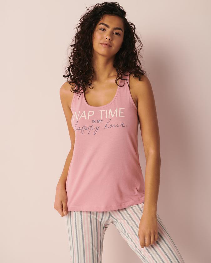 la Vie en Rose Women’s Pink Cotton Racerback Cami